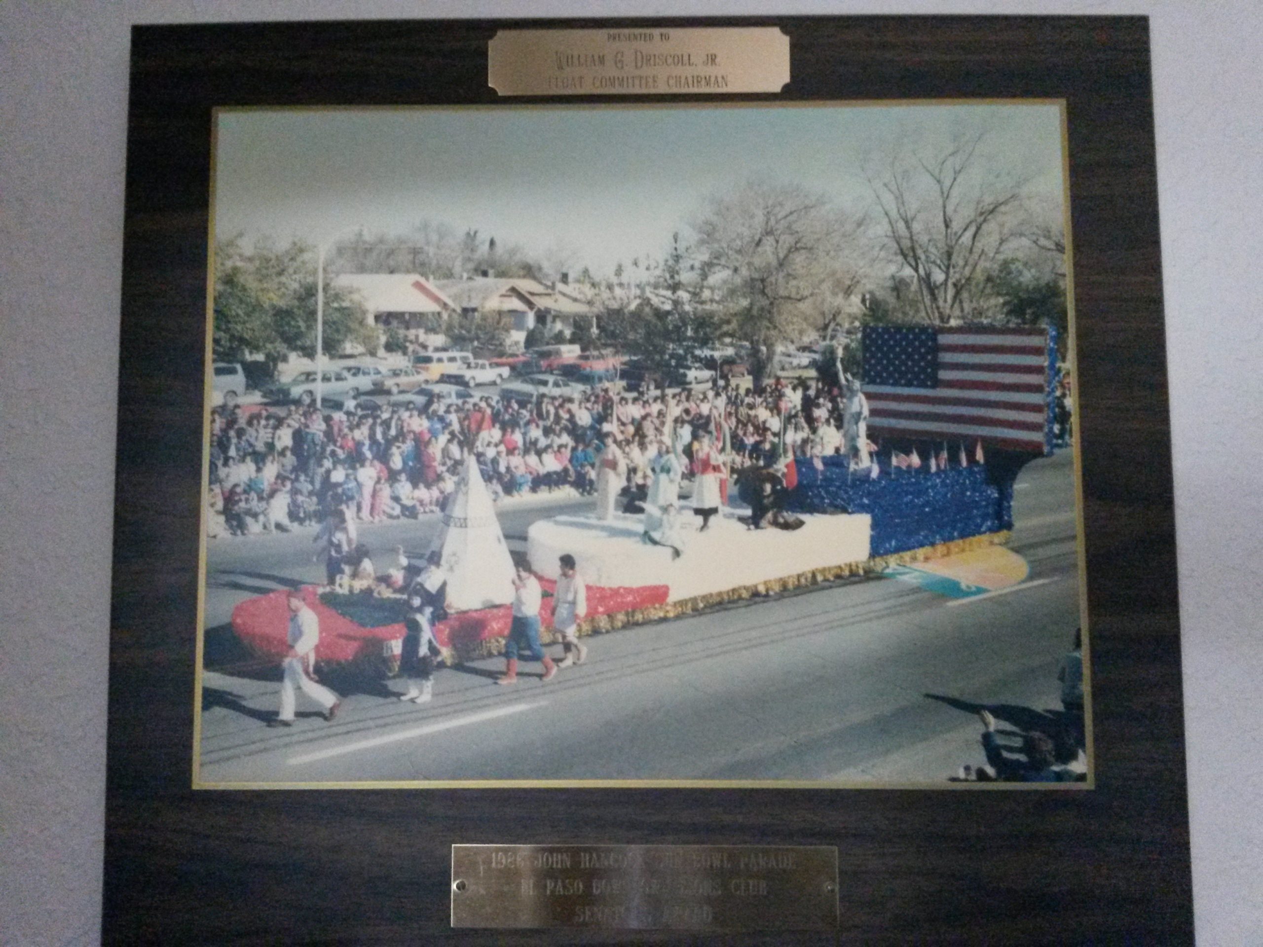 1991 Sun Bowl parade EPDT float, Bill Driscoll, President